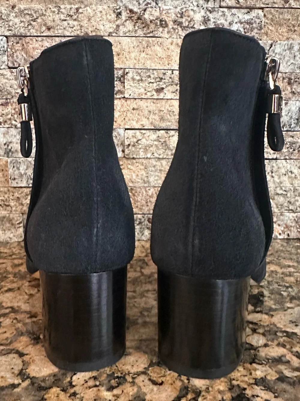 Kate Spade New York Suede Ankle Booties Black